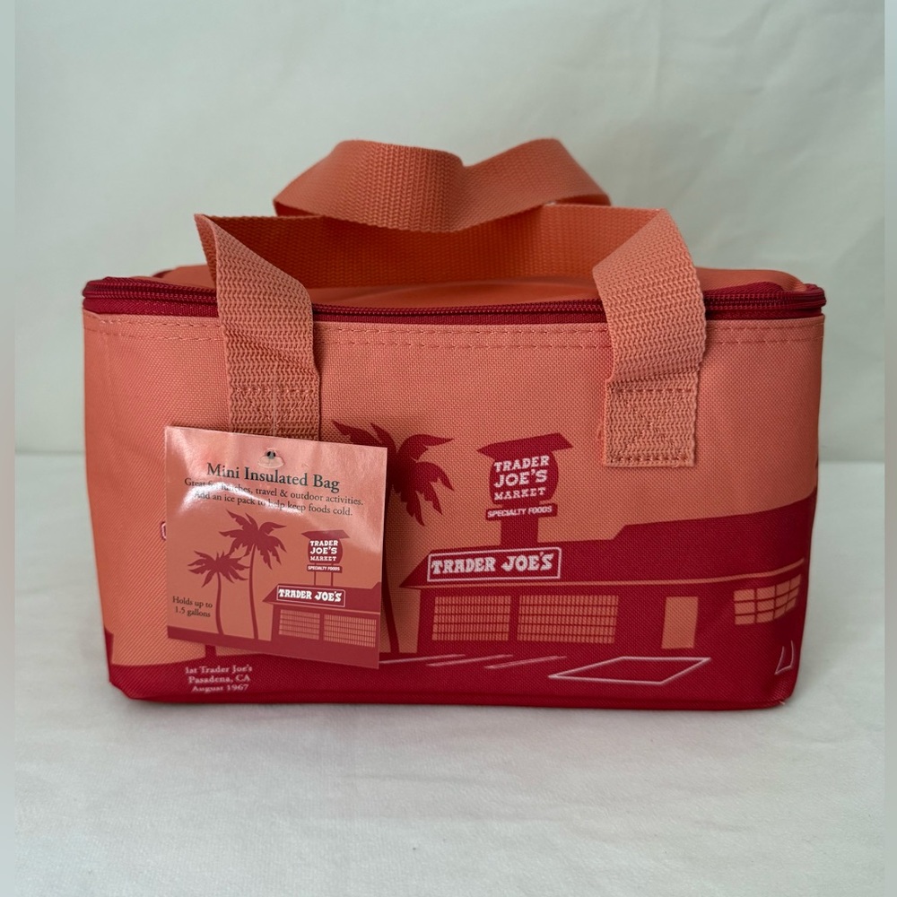 Trader Joes Peach Mini Insulated Bag
